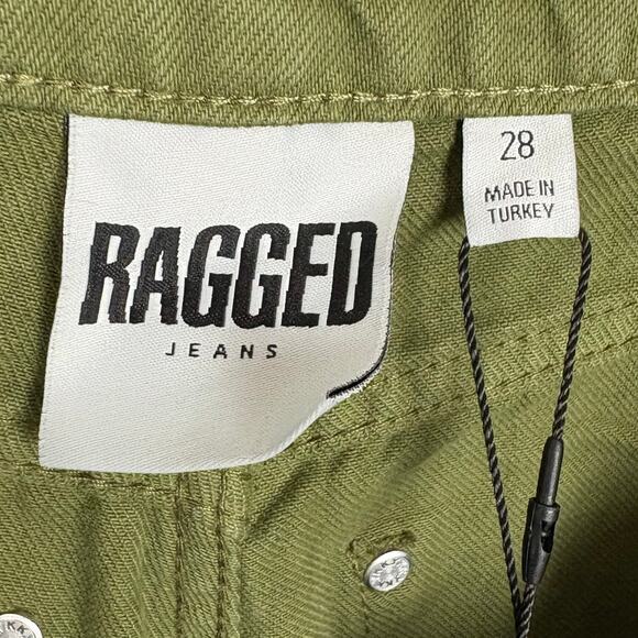 Ragged Priest Combat Jeans Green Khaki Denim High Rise Organic Cotton Cargo 28 - Picture 16 of 16